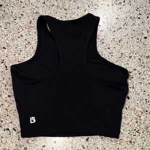 BuffBunny black high neck zip front sports bra with pads small s